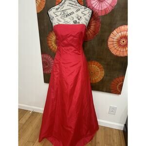 Vintage Jessica McClintock Gunne Sax Strapless Dress W/Rhinestones & Glittery 5